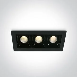 ONE LIGHT 50302B/B/W Merihas 3 czarny wpust LED 3000K 3x2W