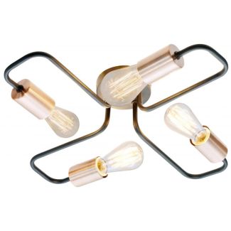 CANDELLUX 34-66923 HERPE AMPLA 4X60W E27 CZARNY