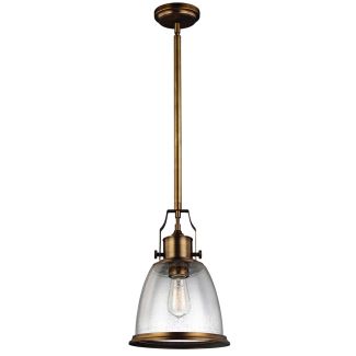 ELSTEAD Hobson FE-HOBSON-P-M-AB 1 Light Medium Pendant Aged Brass