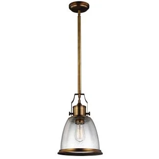 ELSTEAD Hobson FE-HOBSON-P-M-AB 1 Light Medium Pendant Aged Brass
