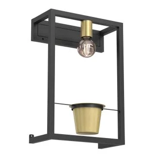 LUMINEX 5366 kinket Flores black/gold 1xE27