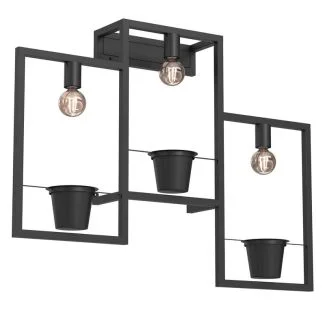 LUMINEX 5370 kinket Flores black 3xE27