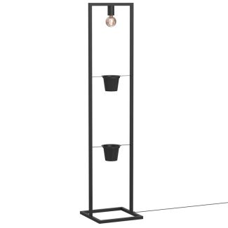 LUMINEX 5372 lampa podł Flores (2 flower pots) black 1xE27