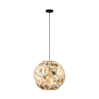 EGLO 39756 LAMPA SKOURA OPRAWA WISZĄCA HL/1 E27 Ø500 SCHWARZ/MESSING SKOURA