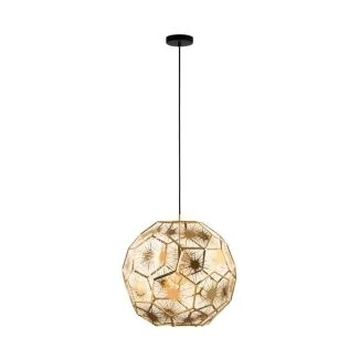 EGLO 39756 LAMPA SKOURA OPRAWA WISZĄCA HL/1 E27 Ø500 SCHWARZ/MESSING SKOURA