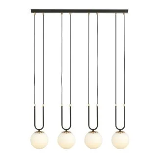 EMIBIG 1112/4 LAMPA WISZĄCA GLAM 4 BLACK/OPAL