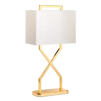 ELSTEAD CROSS-TL-IVORY Lampa stołowa Cross - 1 źródło światła - Polerowane złoto
