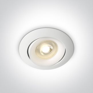 ONE LIGHT 11105U/W Arta biały wpust z oprawką GU10 MR16