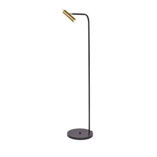 ANTIGO Lampa podłogowa Amos - Mosiądz polerowany-czarna (1385 mm) 8908
