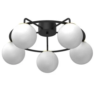 LUMINEX 5669 plafon Ballo black/gold 5xE27