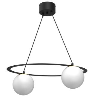 LUMINEX 5670 żyrandol Ballo black/gold 2xE27