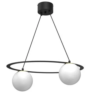 LUMINEX 5670 żyrandol Ballo black/gold 2xE27