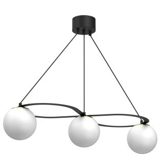 LUMINEX 5671 żyrandol Ballo black/gold 3xE27