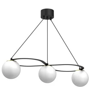 LUMINEX 5671 żyrandol Ballo black/gold 3xE27