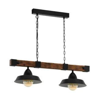 EGLO 49684 LAMPA OLDBURY OPRAWA WISZĄCA HL/2 E27 SCHWARZ/BRAUN RUSTIKALOLDBURY