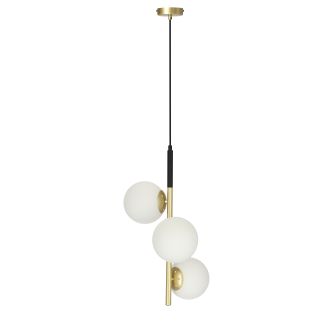 CANDELLUX 33-01276 DUO LAMPA WISZĄCA CZARNY MATOWY+ZŁOTY 3X15W E14 KLOSZ BIAŁY