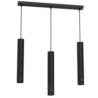 LUMINEX 5722 żyrandol Tibia Buble line bar 600 mm black 3xGU10