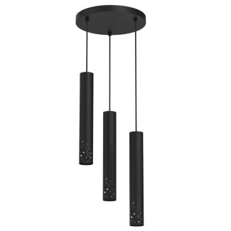 LUMINEX 5723 żyrandol Tibia Buble plate dia 300 mm black 3xGU10