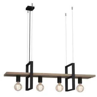 LUMINEX 424 oprawa sufitowa Shelf żyrandol czarny
