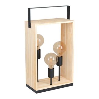 EGLO 43416 LAMPA FAMBOROUGH OPRAWA STOŁOWA TL/3 E27 SCHWARZ/HOLZ FAMBOROUGH