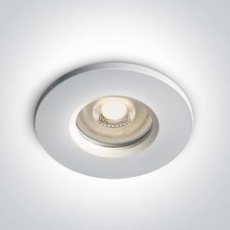 ONE LIGHT 10105R1/W Nikolaos biały wpust z oprawką GU10 MR16 50W IP65