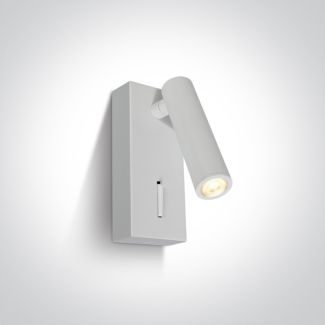ONE LIGHT 65746/W/W Kandila biał przyłóżkowa oprawa COB LED 3000K 3W IP20