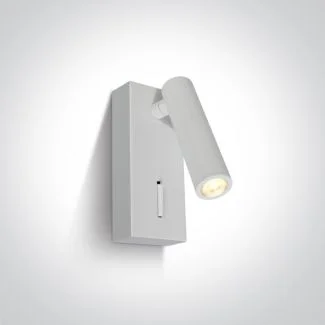 ONE LIGHT 65746/W/W Kandila biał przyłóżkowa oprawa COB LED 3000K 3W IP20