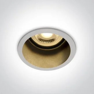 ONE LIGHT 10105D8/W/B Ormos biały wpust z czarnym odbłyśnikiem i oprawką GU10 MR16 50W dark light