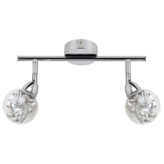 CANDELLUX 92-67586 BOLO LISTWA 2X6W LED SMD GŁÓWKA OKRĄGŁA 1E Z PRZEGUBEM KLOSZ WYMIENNY KD SYSTEM CHROM/BEZBARWNY