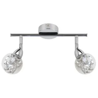 CANDELLUX 92-67586 BOLO LISTWA 2X6W LED SMD GŁÓWKA OKRĄGŁA 1E Z PRZEGUBEM KLOSZ WYMIENNY KD SYSTEM CHROM/BEZBARWNY