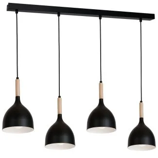 LUMINEX 1876 oprawa sufitowa Noak wood żyrandol czarny