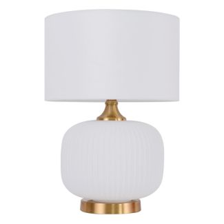 LIGHT PRESTIGE LP-1515/1T small white Lampa stołowa Tamiza 48 cm biała 1xE27