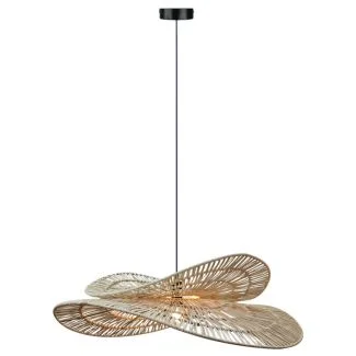 LIGHT PRESTIGE LP-2704/1P NT Rattanowa lampa wisząca Raya naturalna 1xE27