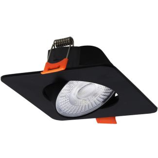 LIGHT PRESTIGE LP-1506/1RS BK Square Ruchome kwadratowe oczko podtynkowe Plus czarne LED CCT