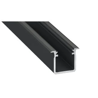 MILAGRO EKPR6367 PROFIL ALUMINOWY CZARNY TYP G 1m + KLOSZ MLECZNY