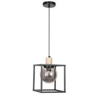 CANDELLUX 31-00743 RETRO 2 LAMPA WISZĄCA CZARNY 1X40W E27 KLOSZ DYMIONY