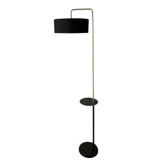 CANDELLUX 51-00026 IMPACT LAMPA PODŁOGOWA CZARNY+ZŁOTY MATOWY 1X40W E27 ABAŻUR CZARNY