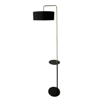 CANDELLUX 51-00026 IMPACT LAMPA PODŁOGOWA CZARNY+ZŁOTY MATOWY 1X40W E27 ABAŻUR CZARNY