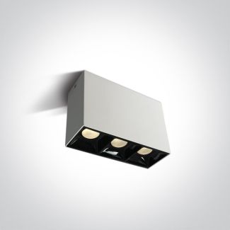 ONE LIGHT 12307B/W/W Paralia 3 biała oprawa sufitowa COB LED 3000K 3x7W