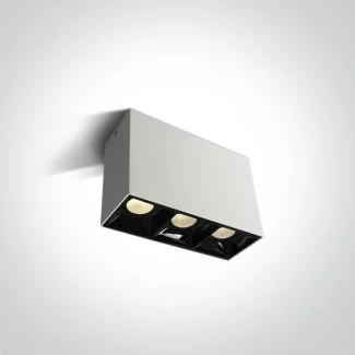 ONE LIGHT 12307B/W/W Paralia 3 biała oprawa sufitowa COB LED 3000K 3x7W