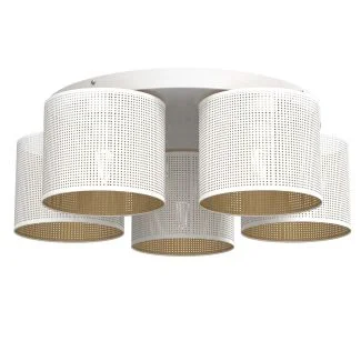 LUMINEX 5263 oprawa sufitowa Loft shade plafon biały złoty