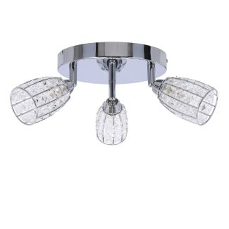 CANDELLUX 98-13408 SHIBA LAMPA SUFITOWA PLAFON CHROMOWY 3X15W G9 KLOSZ BEZBARWNY