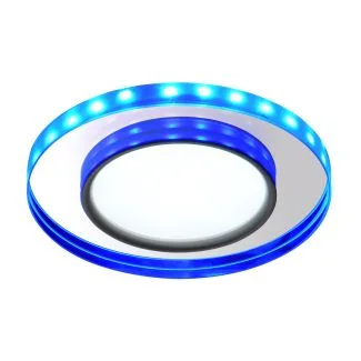 CANDELLUX 2263915 SSP-23 CH/TR+BL 8W LED 230V RING LED NIEBIESKI oczko sufitowe lampa sufitowa STAŁA OKRĄGŁA SZKŁO TRANSPARENTNE