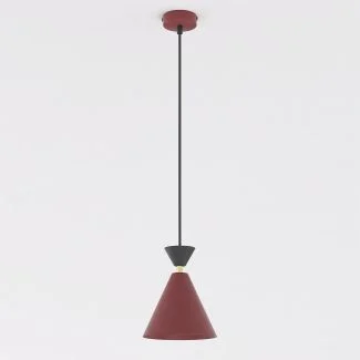 EMIBIG 1740/1 KLEVER 1 BURGUNDY BLACK Lampa wisząca