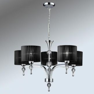 AZZARDO 1976-5P-BK / AZ0499 Impress 5 (black) Żyrandol