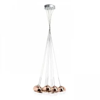 RENDL R11706 ASTRAL wisząca szkło miedziane/szkło przezroczyste 230V/12V G4 10x20W