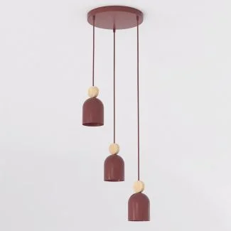 EMIBIG 1695/3PREM MESI 3PREM BURGUNDY LAMPA WISZĄCA
