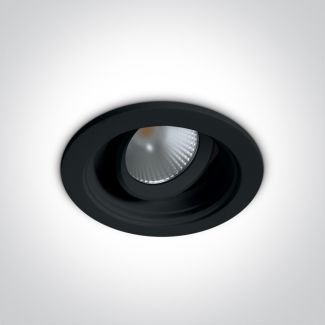 ONE LIGHT 11112H/B/W Aliweri czarny wpust z wymiennymi pierścieniami COB LED 3000K 12W