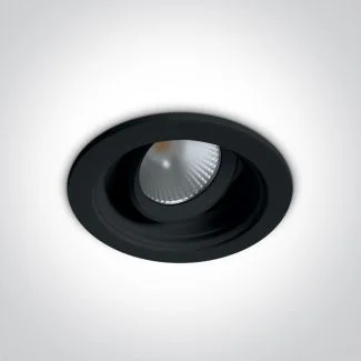 ONE LIGHT 11112H/B/W Aliweri czarny wpust z wymiennymi pierścieniami COB LED 3000K 12W