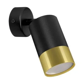 IDEUS 04276 PUZON SPT GU10 BLACK/GOLDEN Oprawa ścienno-sufitowa